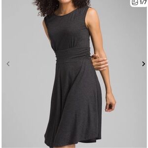 Prana Jola dress organic cotton fit and flare scoop back size small below knee